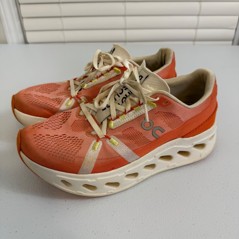 On Cloudsurfer Running Shoes Womens 9 Orange Cream 3WD30090914 CloudTec Phase